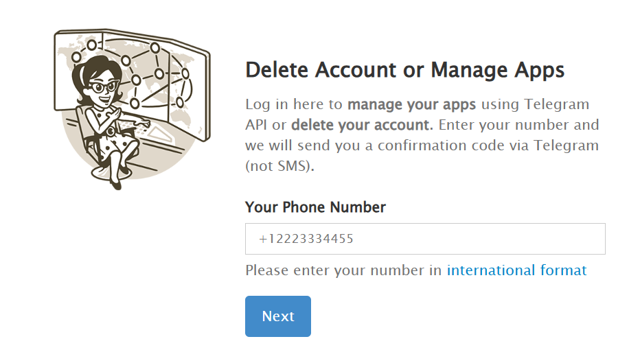 حذف حساب تلگرام