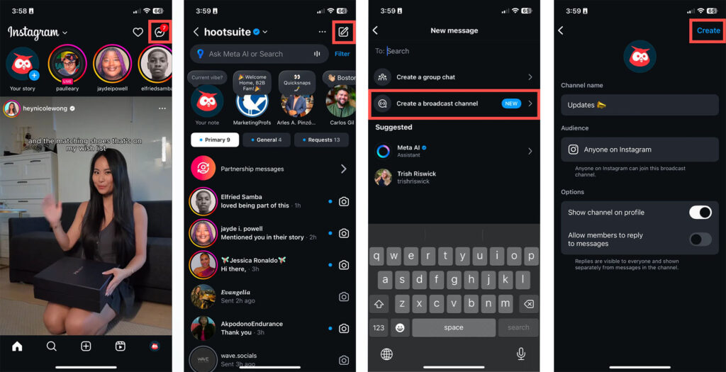 آموزش ساخت کانال Broadcast در اینستاگرام فالور بالا کانال Broadcast در اینستاگرام